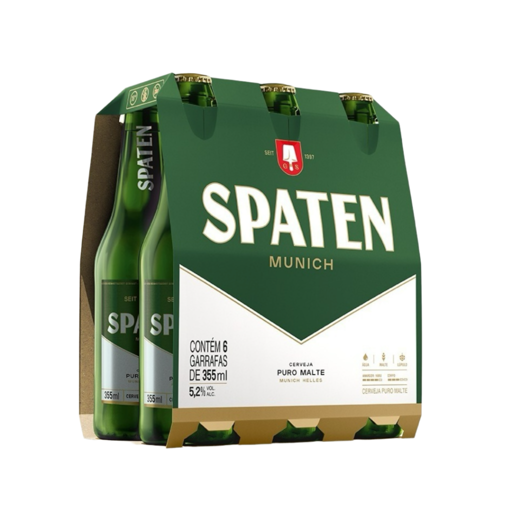 Pack long neck Spaten com 6 unidades 