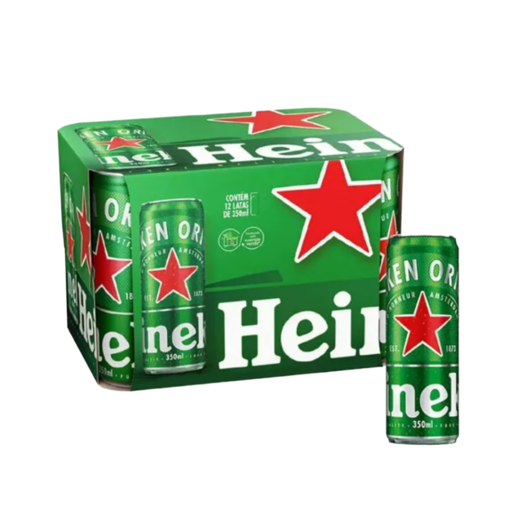 Fardo latão Heineken com 12 unidades 
