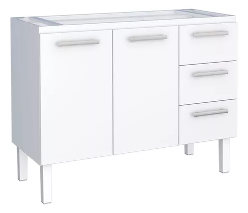 GABINETE AÇO PARA PIA VÊNUS BRANCO 1.2M COZIMAX