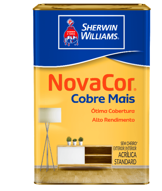 TINTA EXTERNA COBRE MAIS SHERWIN WILLIAMS - Recomendado para pintura de paredes internas e externas com alto rendimento e cobertura uniforme.