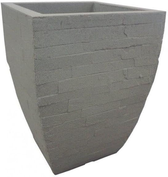 VASO 39CM QUADRADO MINAS STONE MARMORE JVMSR39 JAPI