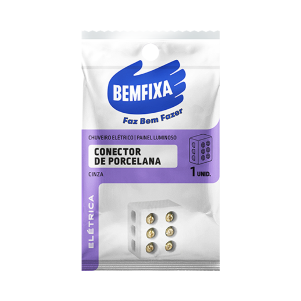 CONECTOR PORCELANA PARA CABO 10MM BEMFIXA