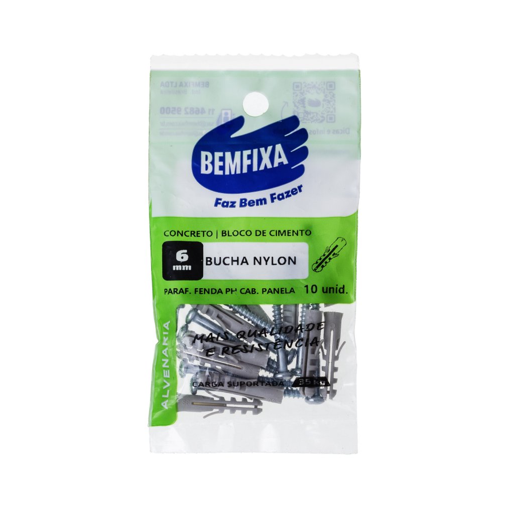 PARAFUSO PANELA PHILIPS COM BUCHA 06MM 10PC BEMF