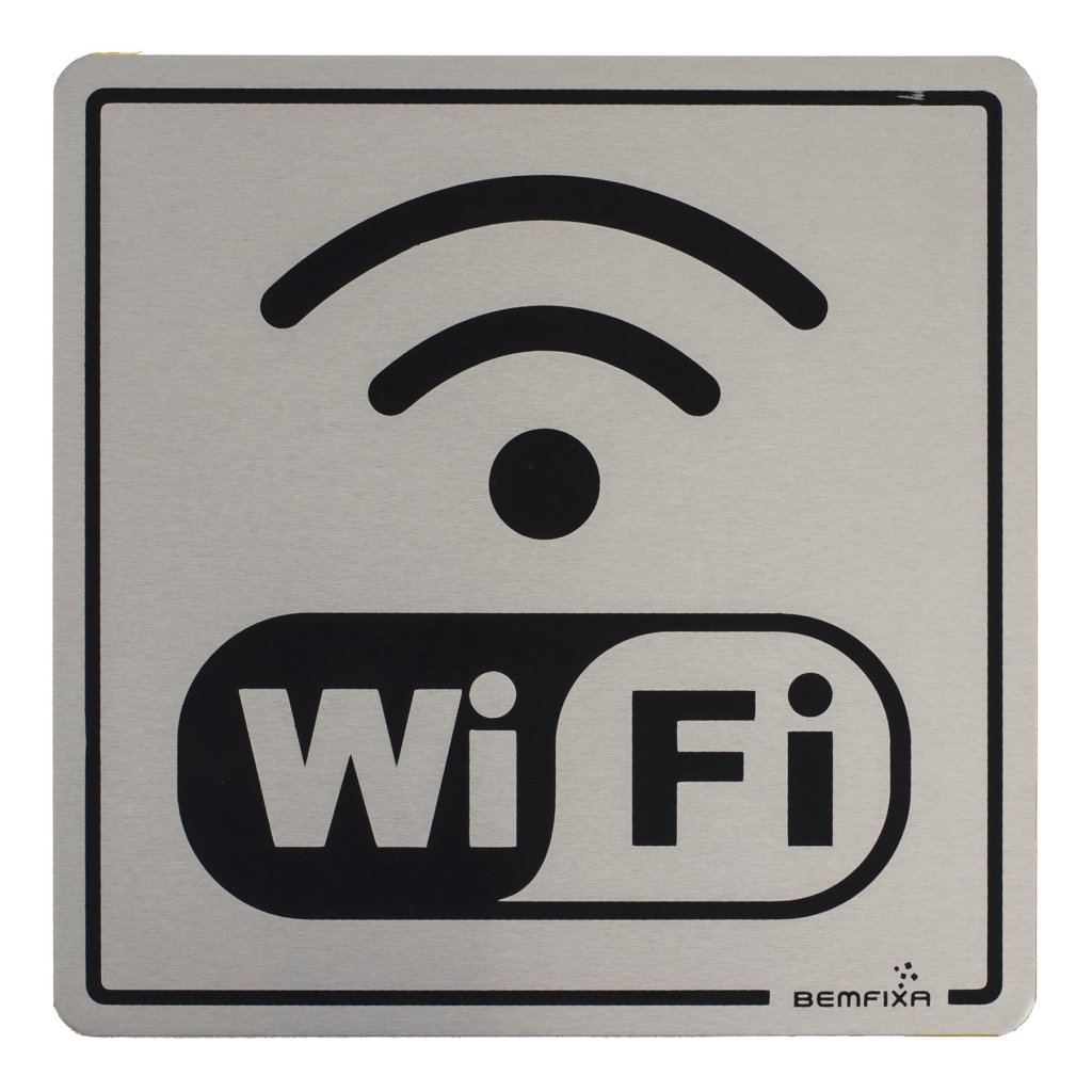 PLACA ALUMINIO 15X15 WI-FI BEMFIXA