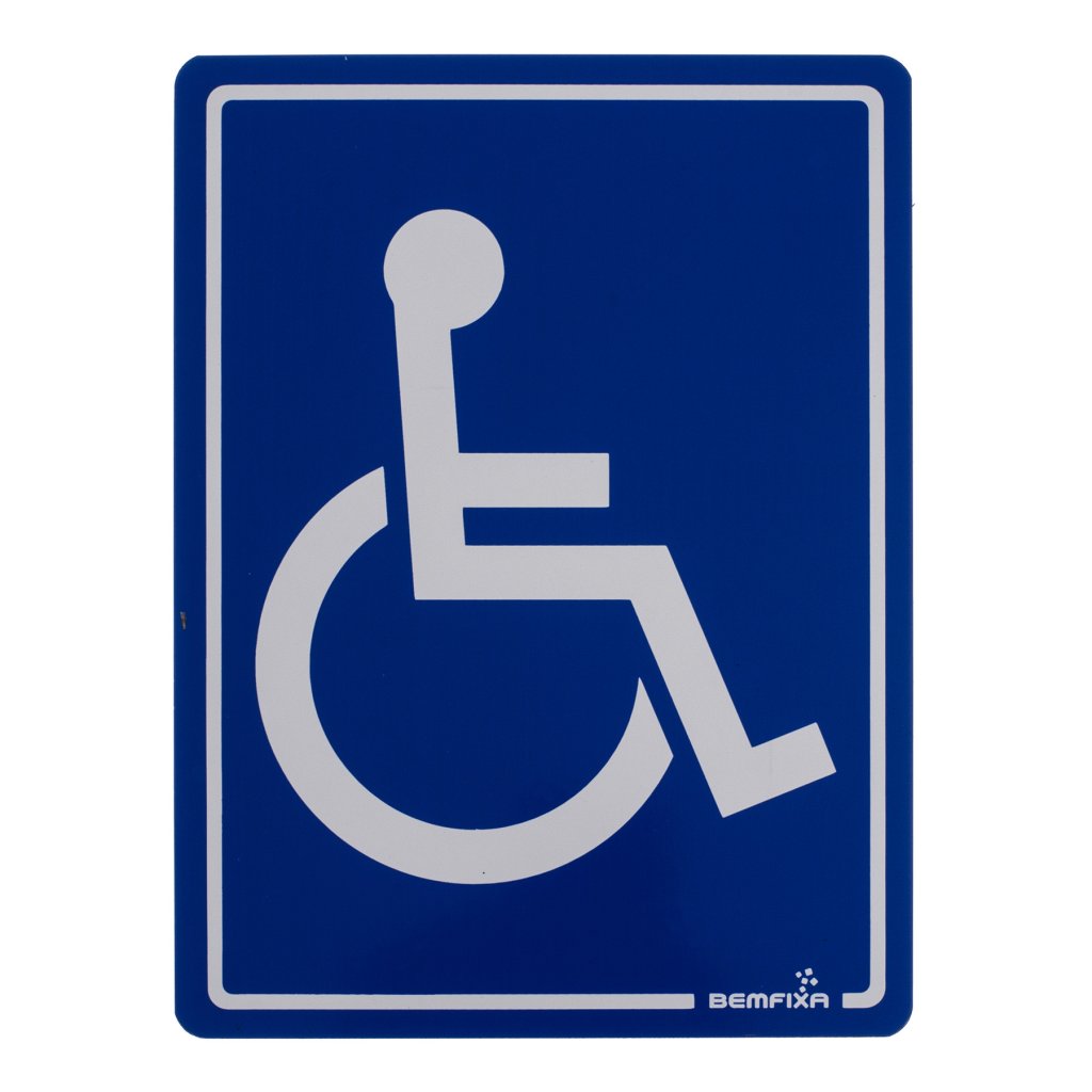 PLACA PLASTICO 15X20 DEFICIENCIA FISICA BEMFIXA