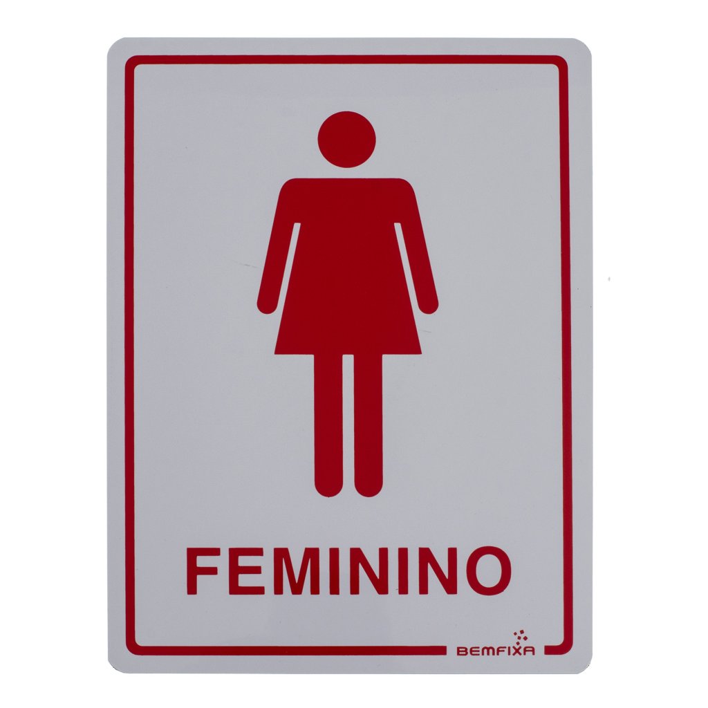 PLACA PLASTICO 15X20 FEMININO BEMFIXA