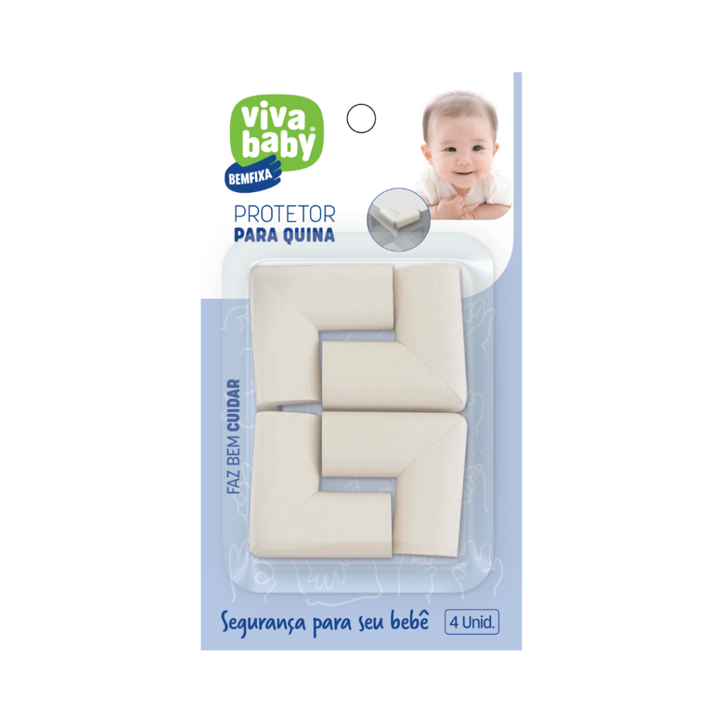PROTETOR PARA QUINA BORRACHA PEQ 4PC BEMFIXA