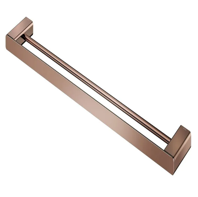 PORTA TOALHAS  BASTAO  DUPLO FLAT COBRE POLIDO DOCOL +