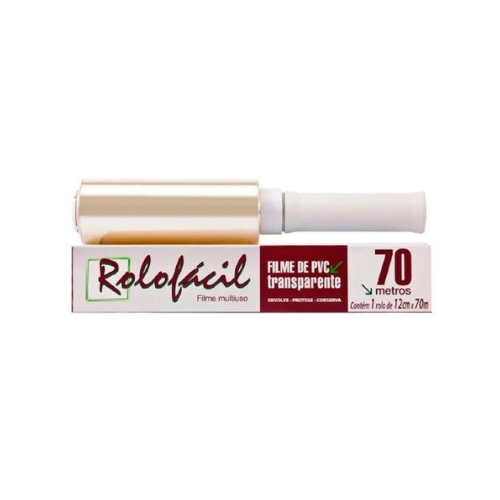 Plástico Filme PVC rolo fácil - 12cmx70m