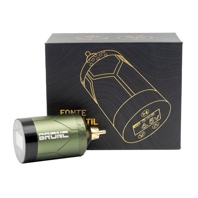 Fonte sem fio bateria portátil para tatuagem bronc