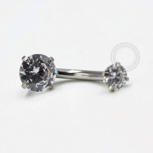 BB24 Navel Aço 316L - Zircônia Cristal
