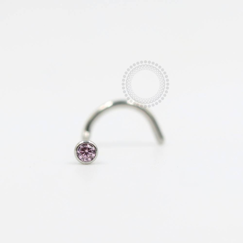 NR30 Nostril Aço 316L - Zircônia Rosa