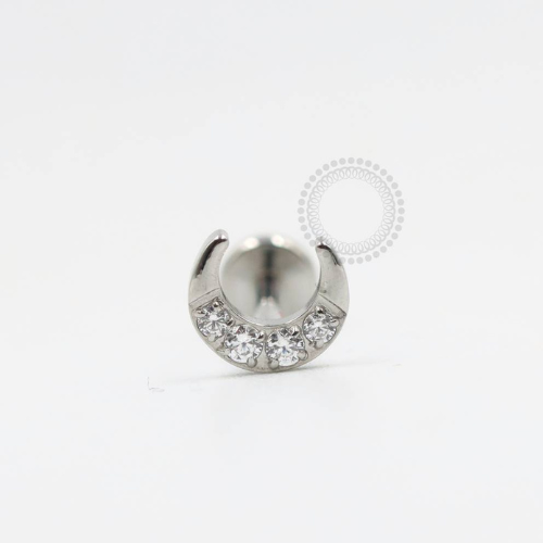 PB113 Labret Aço 316L - Zircônia Cristal 