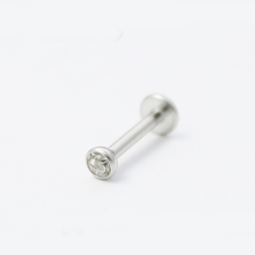 PB25 Labret Aço 316L - Zircônia Cristal