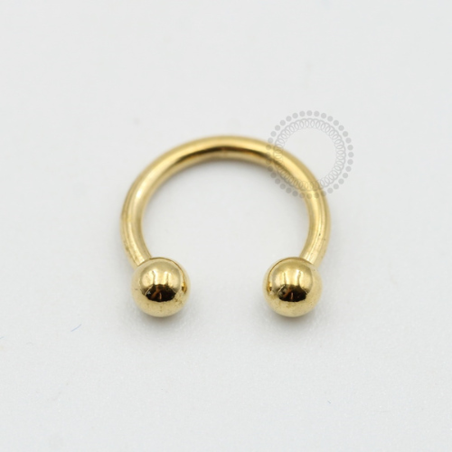 PVD11 Ferradura Aço PVD Gold