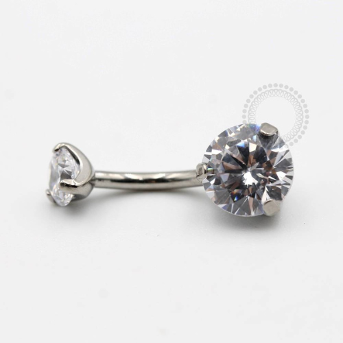 TN01 Navel Titânio F-136 - Zircônia Cubica
