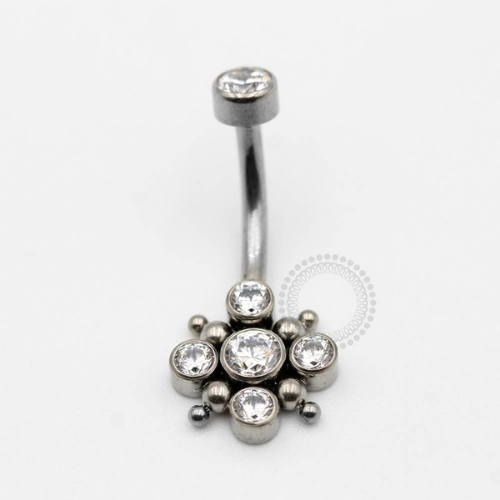 TN18 Navel Titânio F-136 - Zircônia Cubica
