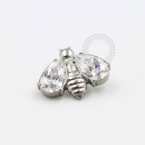 TN347 Topo Abelha - Zircônia Cristal	
