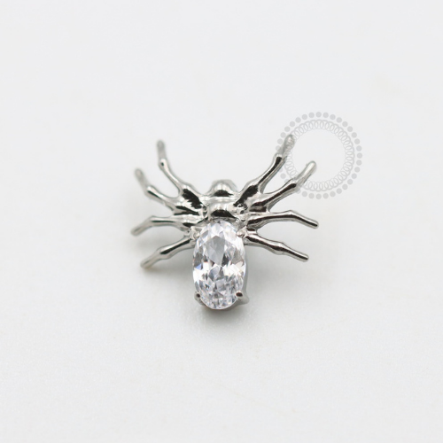 TN598 Topo Aranha Titânio F-136 - Zircônia Cristal