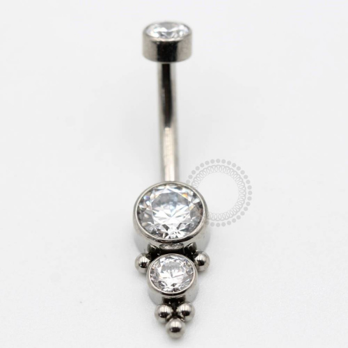 TN415 Navel Titânio F-136 - Zircônia Cristal