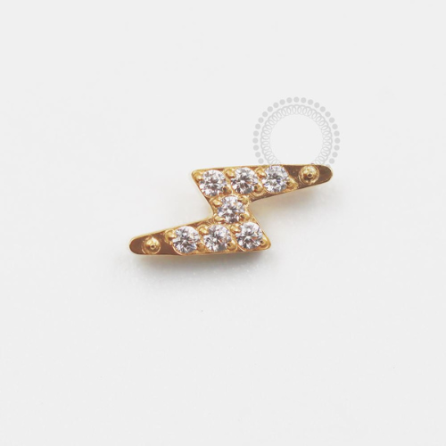 TN269 Topo Titânio PVD Gold - Zircônia Cristal