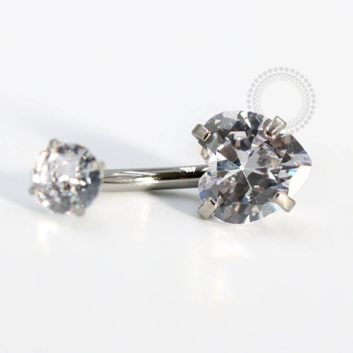 TN796 Navel Titânio F-136 - Zircônia Cristal