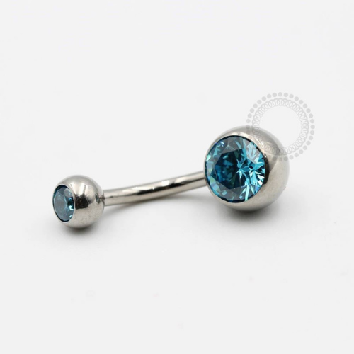 TN99-7 Navel Titânio F-136 - Zircônia Azul