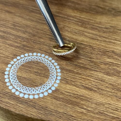 PG0013GO Aço PVD Gold - Zircônia Cristal