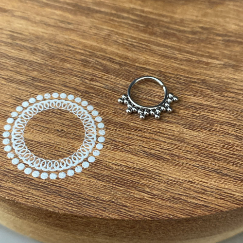 PJ0036PO Argola Aço 316L - Zircônia Cristal