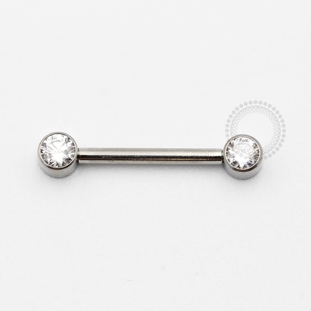 TN819 Push Pin Zirconia Solitaria Cristal 