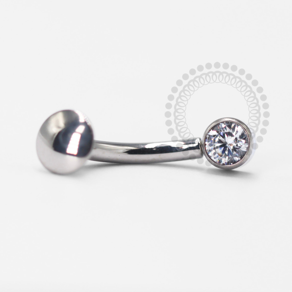 TN1448 Navel Ponto de Luz Push Pin Titânio ASTM F-136