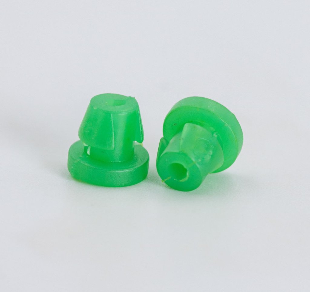 Borrachinha grommet com trava 50 un - verde
