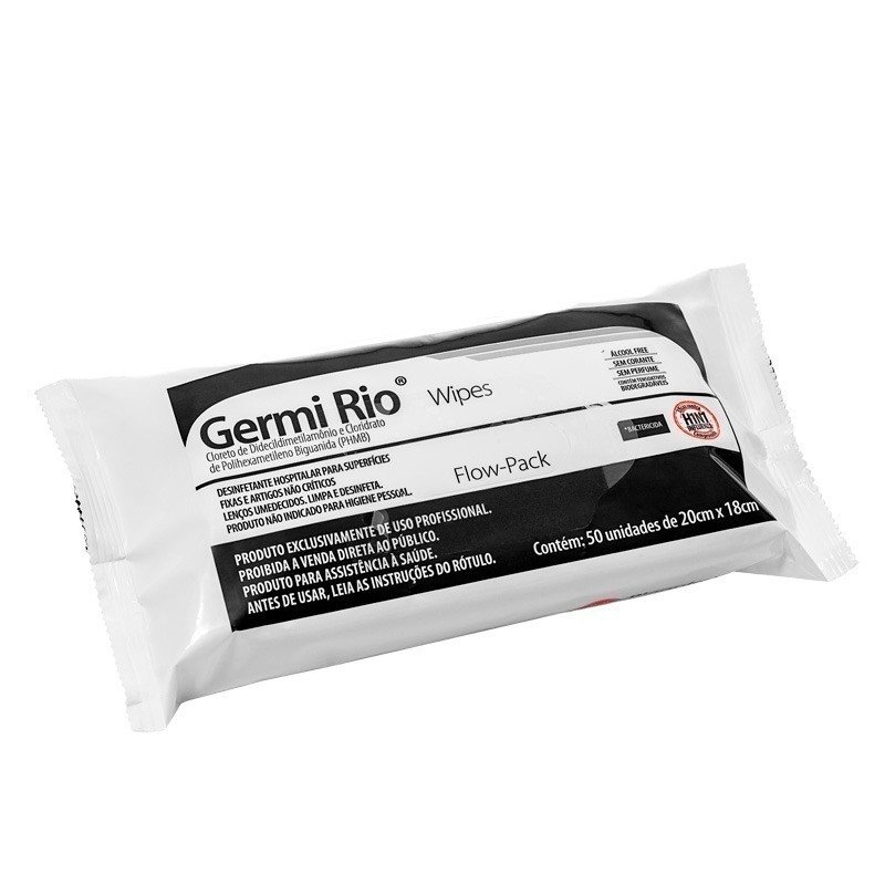Germi Rio Wipes Flow Pack Rioquimica - 50un