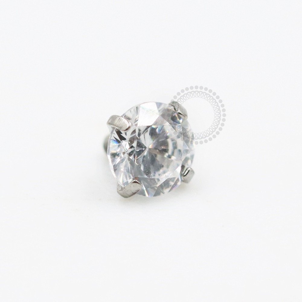 TN701 Topo Titânio F-136 -  Zirconia Cubica