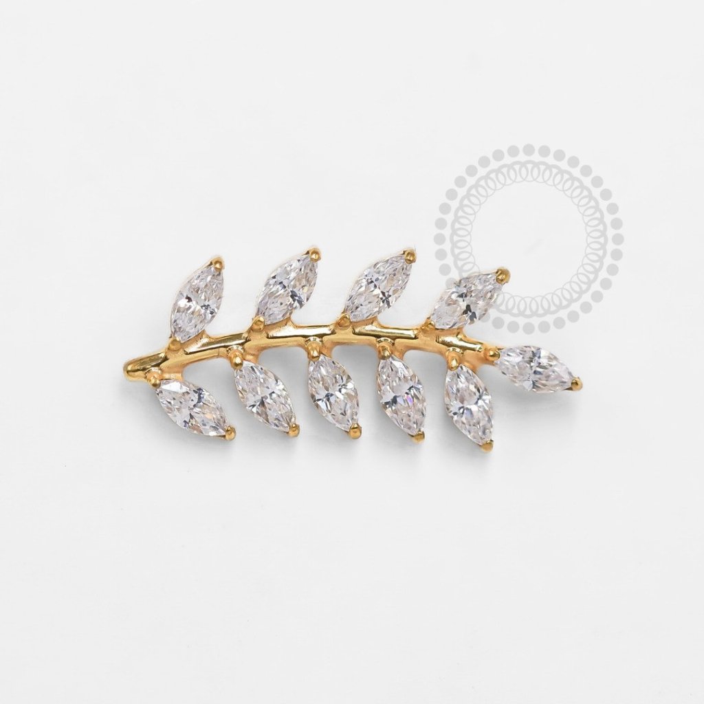 TN1305 - Topo Titânio PVD Gold - Zircônia Cristal