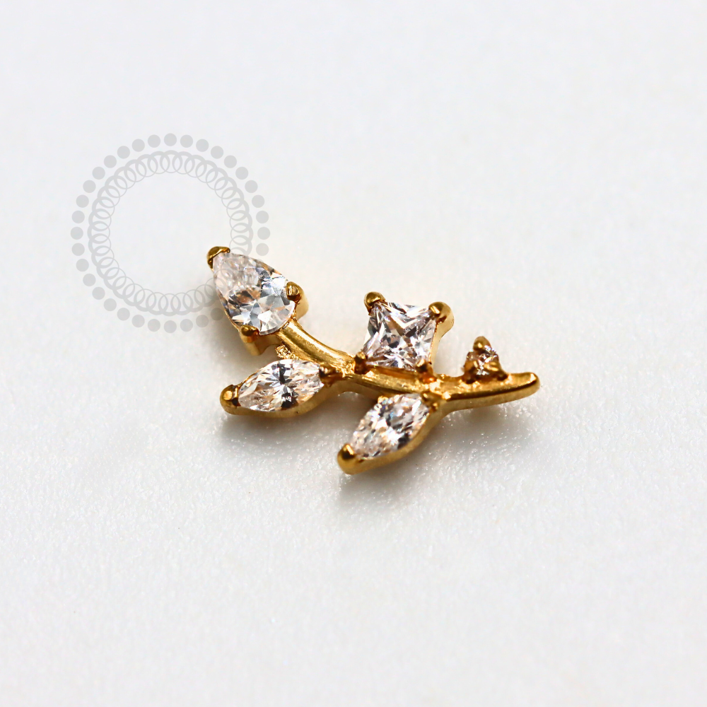 TN1162 Topo Folha Titânio PVD Gold