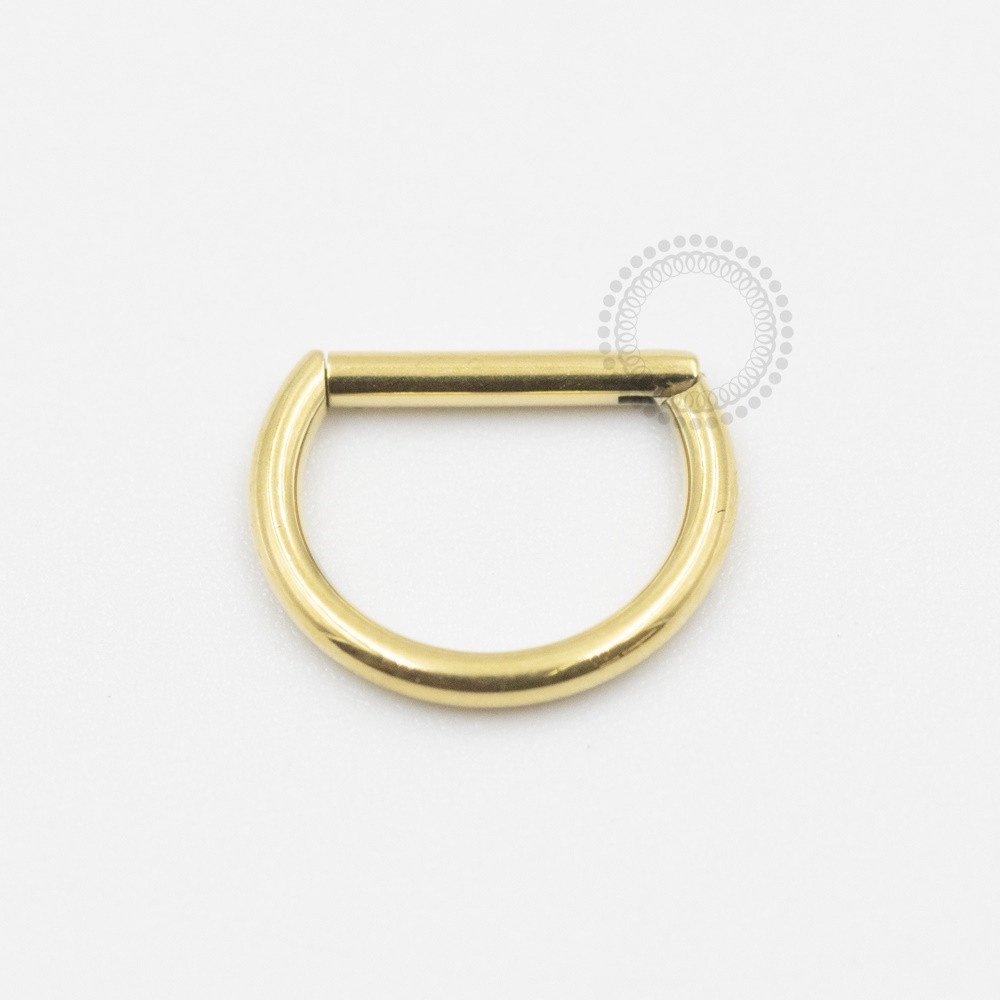 PC0045GO Segmento meia argola Aço PVD Gold