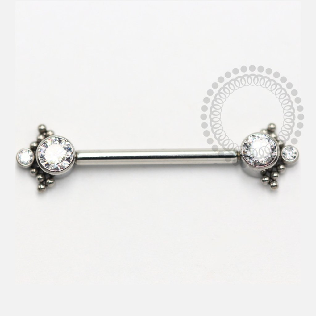 PB139 Nipple 2 Zircônias Aço 316L 