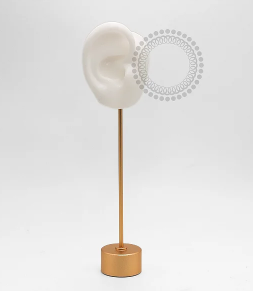 EP39 Orelha Branca Silicone Pedestal Metalizado 