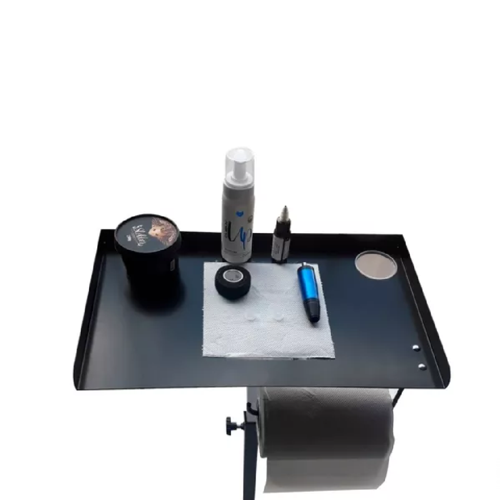 Bancada auxiliar para tatuagem com suporte