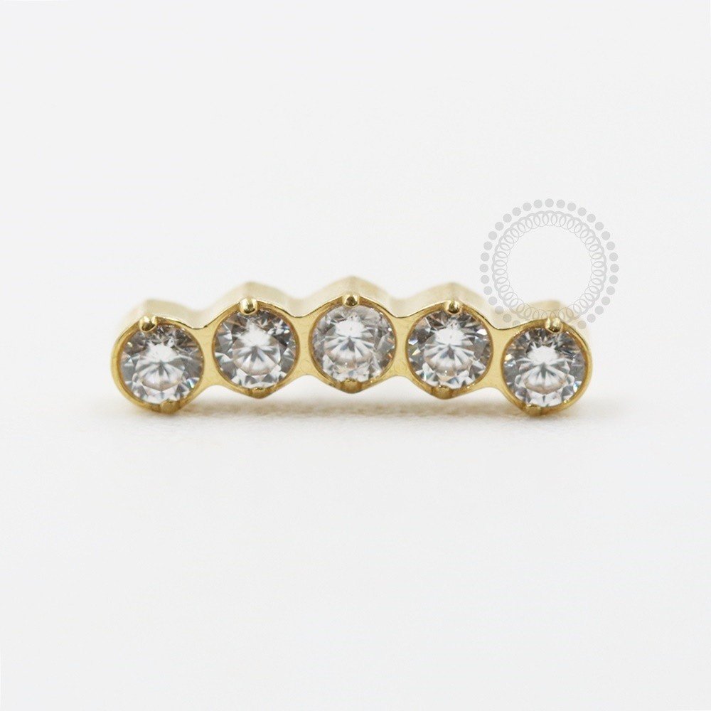 Topo titânio PVD Gold 1.2mm - TN703