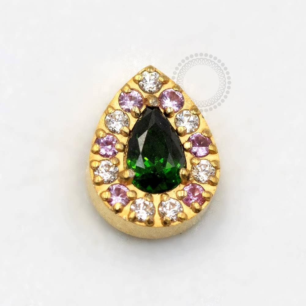 Topo gota de titanio cristal/rainbow -TN731