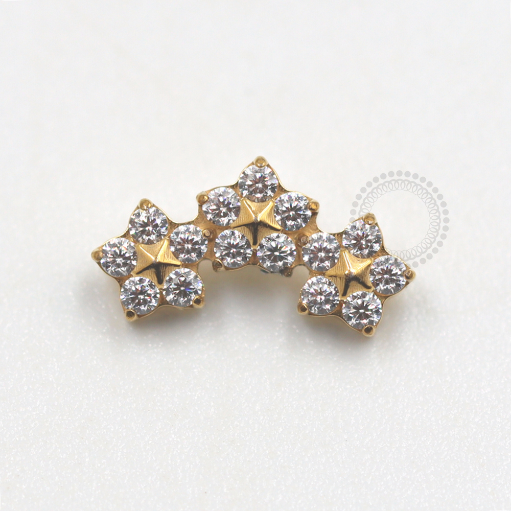 TN676 - TOPO CLUSTER DE FLORES TITANIO