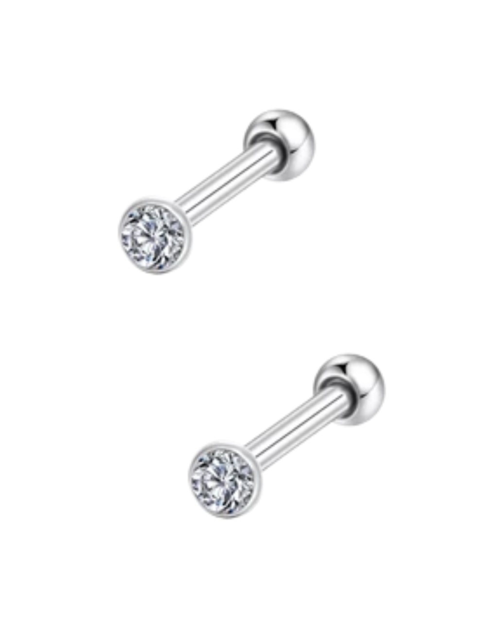 PB02-0  MINIBARBELL  ZIRCONIA AÇO 316 