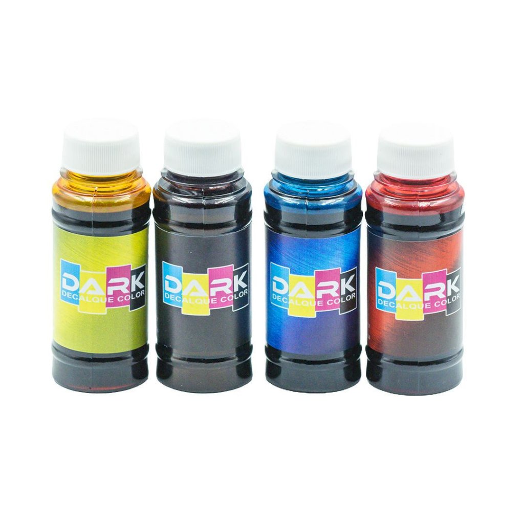Kit tinta decalque dark stencil - 80ml