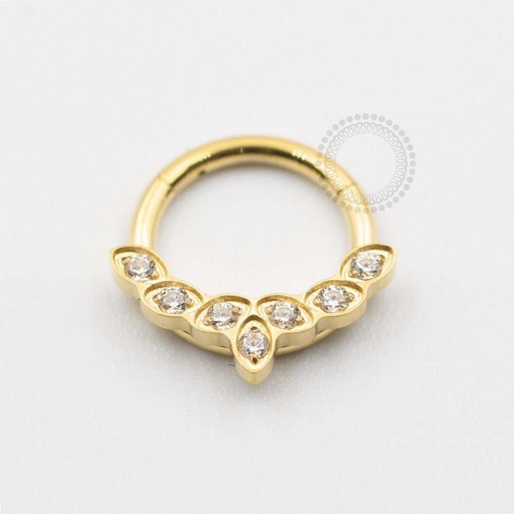 PVD47 Segmento 7 Navetes Frontais Aço Gold 