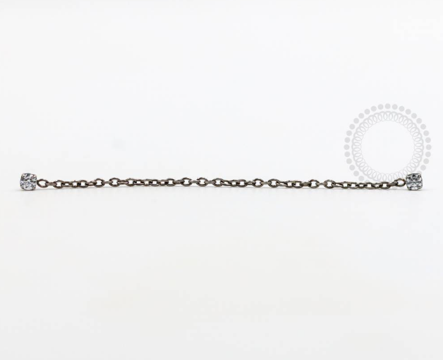 TN744 Topo Pingente Duas Zirconias 