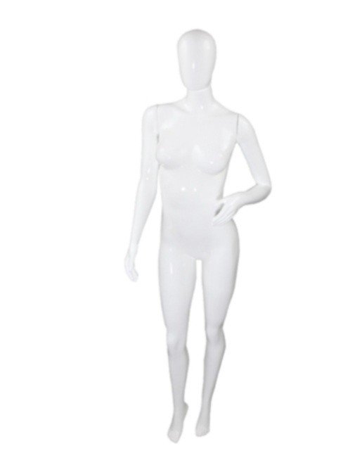 MANEQUIM FEMININA MALHADA BRANCA 