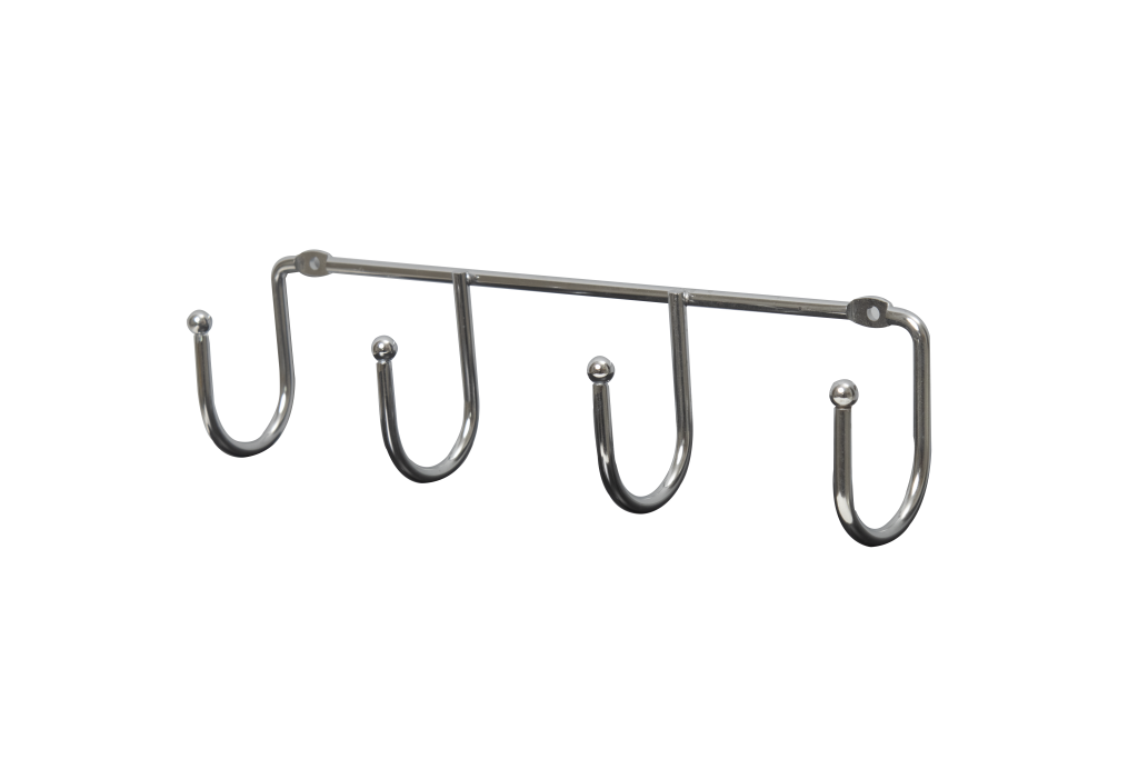 GANCHO DE PROVADOR COM 4 CROMADO