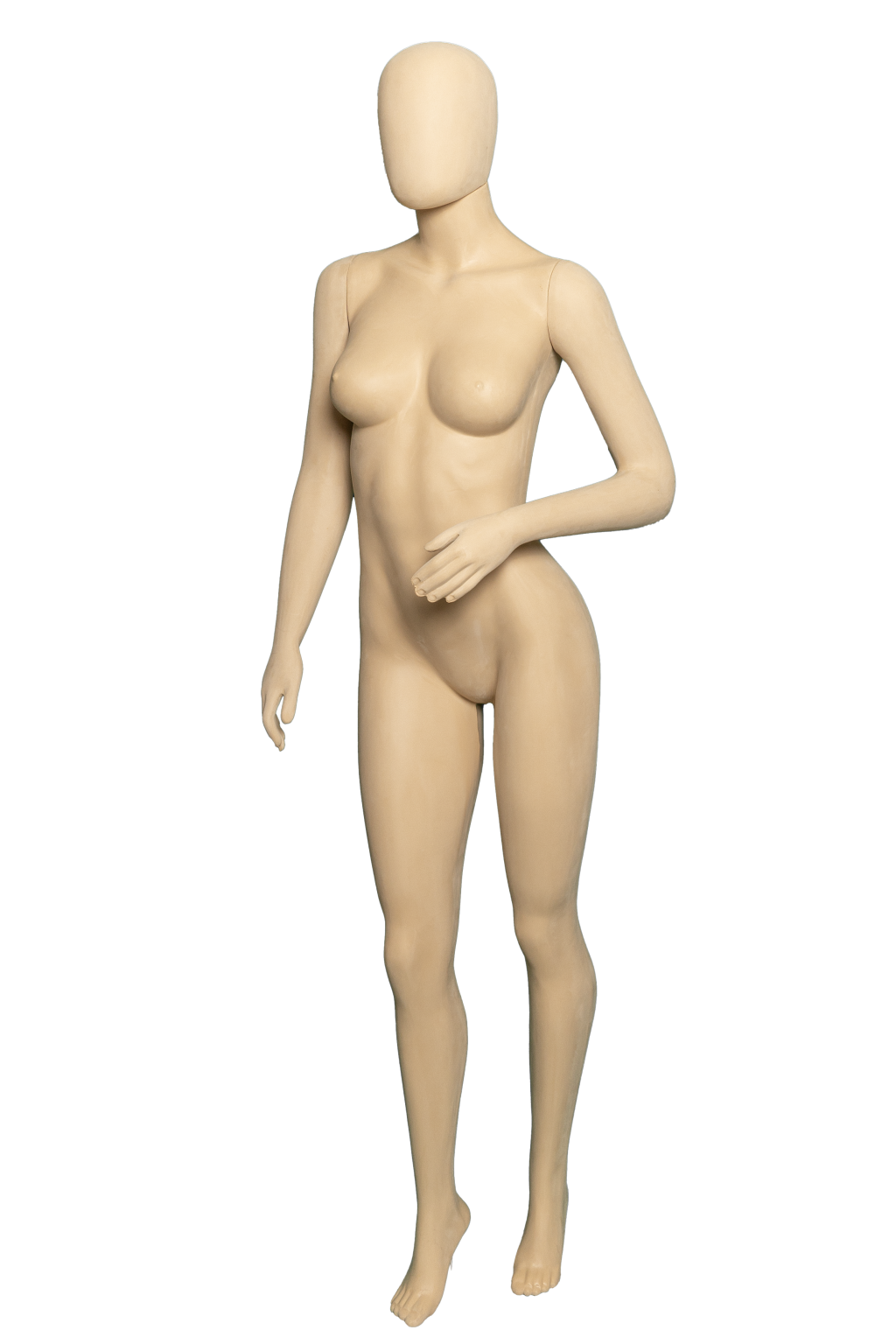 MANEQUIM FEMININO BOMBADA VELUDO BEGE 